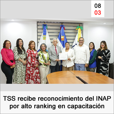 Tss Recibe Reconocimiento Del Inap Por Alto Ranking En Capacitacion